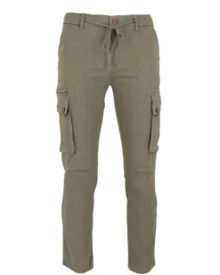 D-INFINITIVE - Pantalone cargo verde regular fit