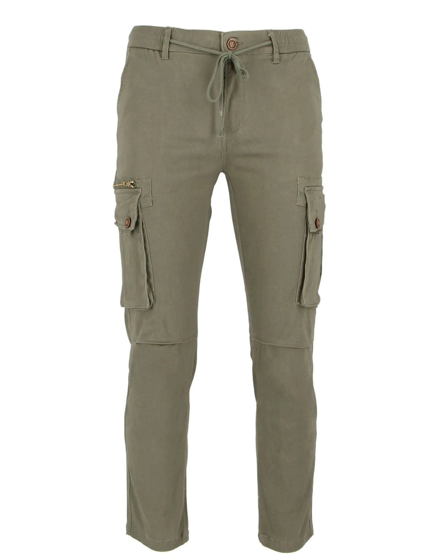 D-INFINITIVE - Pantalone cargo verde regular fit