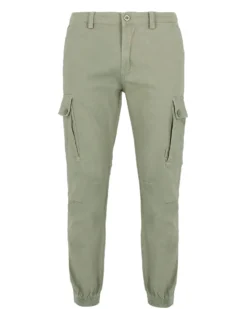 D-INFINITIVE - Pantalone verde militare con tasconi