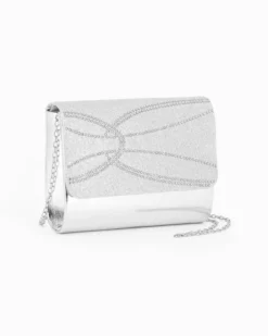 DIVAS - Borsa pochette argento elegante da cerimonia