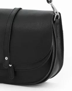 DIVAS - Borsa sella nera in VERA PELLE - MADE IN ITALY