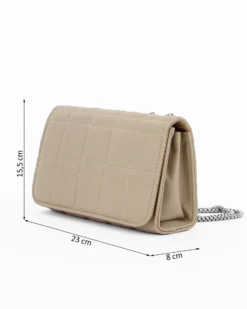 DIVAS - Borsa tortora da donna  con patta