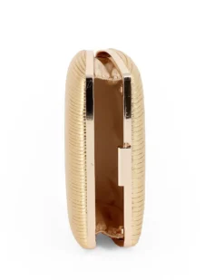 DIVAS - Clutch oro con doppia catenella