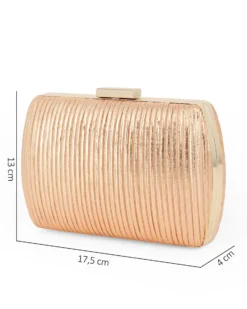 DIVAS - Clutch rose gold con doppia catenella