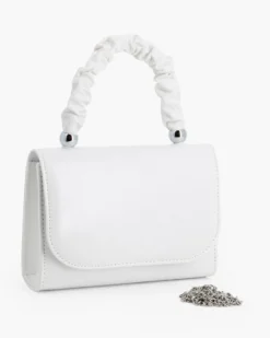 DIVAS - Minibag bianca con manico arricciato