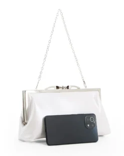 DIVAS - Pochette bianca morbida doppio scomparto