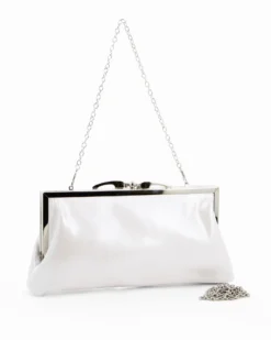 DIVAS - Pochette bianca morbida doppio scomparto