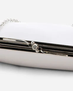 DIVAS - Pochette bianca morbida doppio scomparto