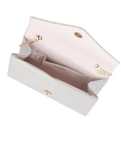 DIVAS - Pochette con patta rosa glitterata