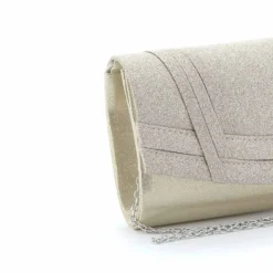 DIVAS- Pochette effetto metallizzato con patta glitterata