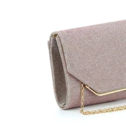 DIVAS- Pochette lurex con bordo metallico a chiusura