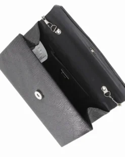 DIVAS - Pochette nera con patta ondulata