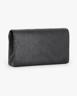 DIVAS - Pochette nera con patta ondulata