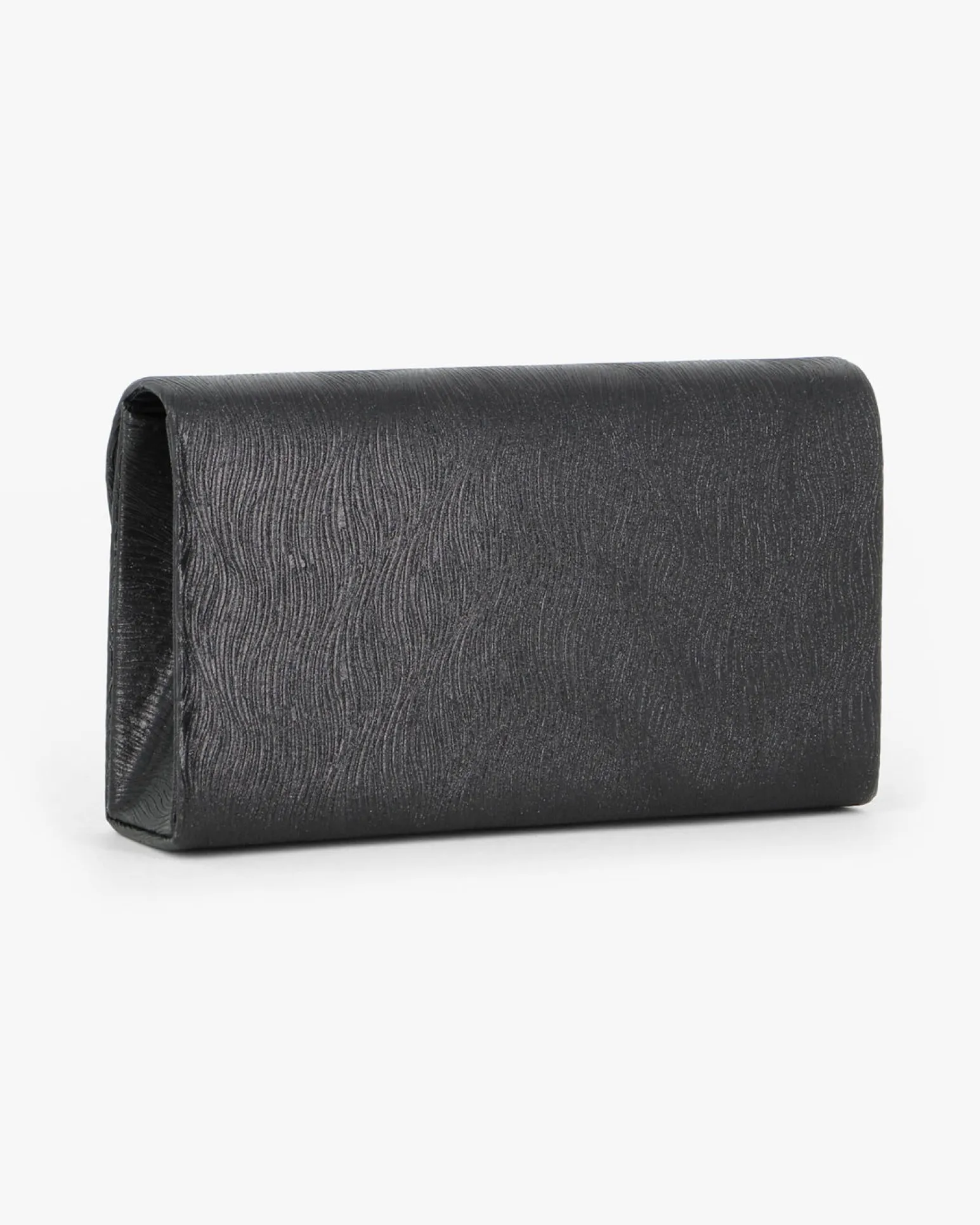DIVAS - Pochette nera con patta ondulata