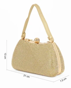DIVAS - Pochette oro tutta stass con un manico