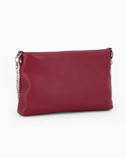 DIVAS - Tracolla rubino in VERA PELLE con occhielli