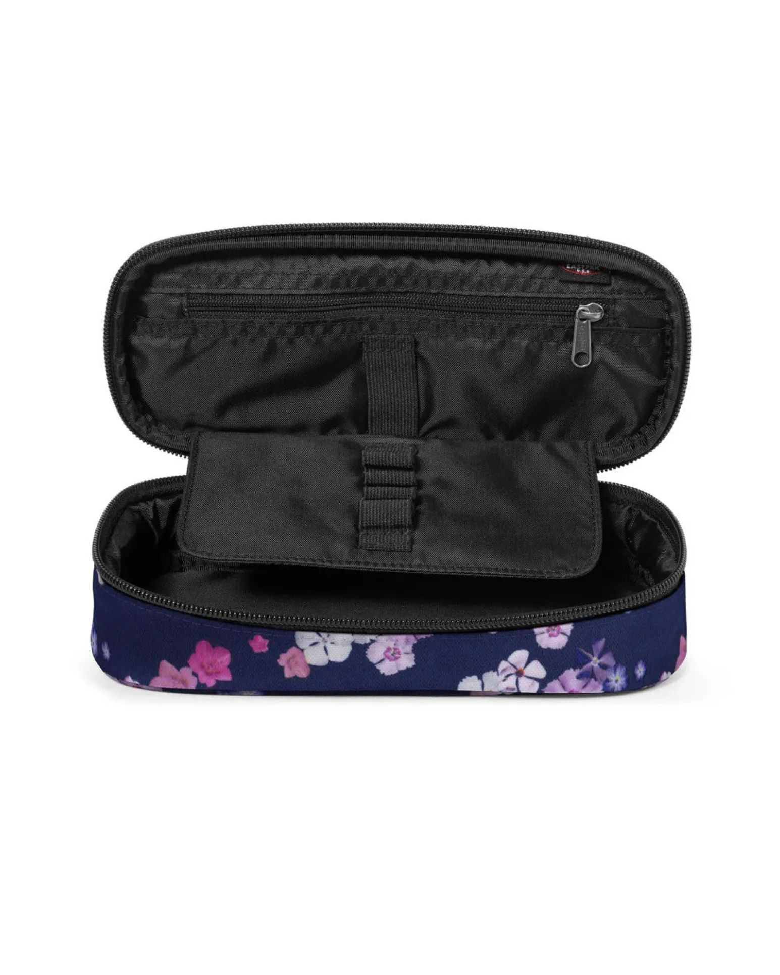 EASTPACK - ASTUCCIO OVAL SINGLE BLU A FIORI, EK000717_C0W1