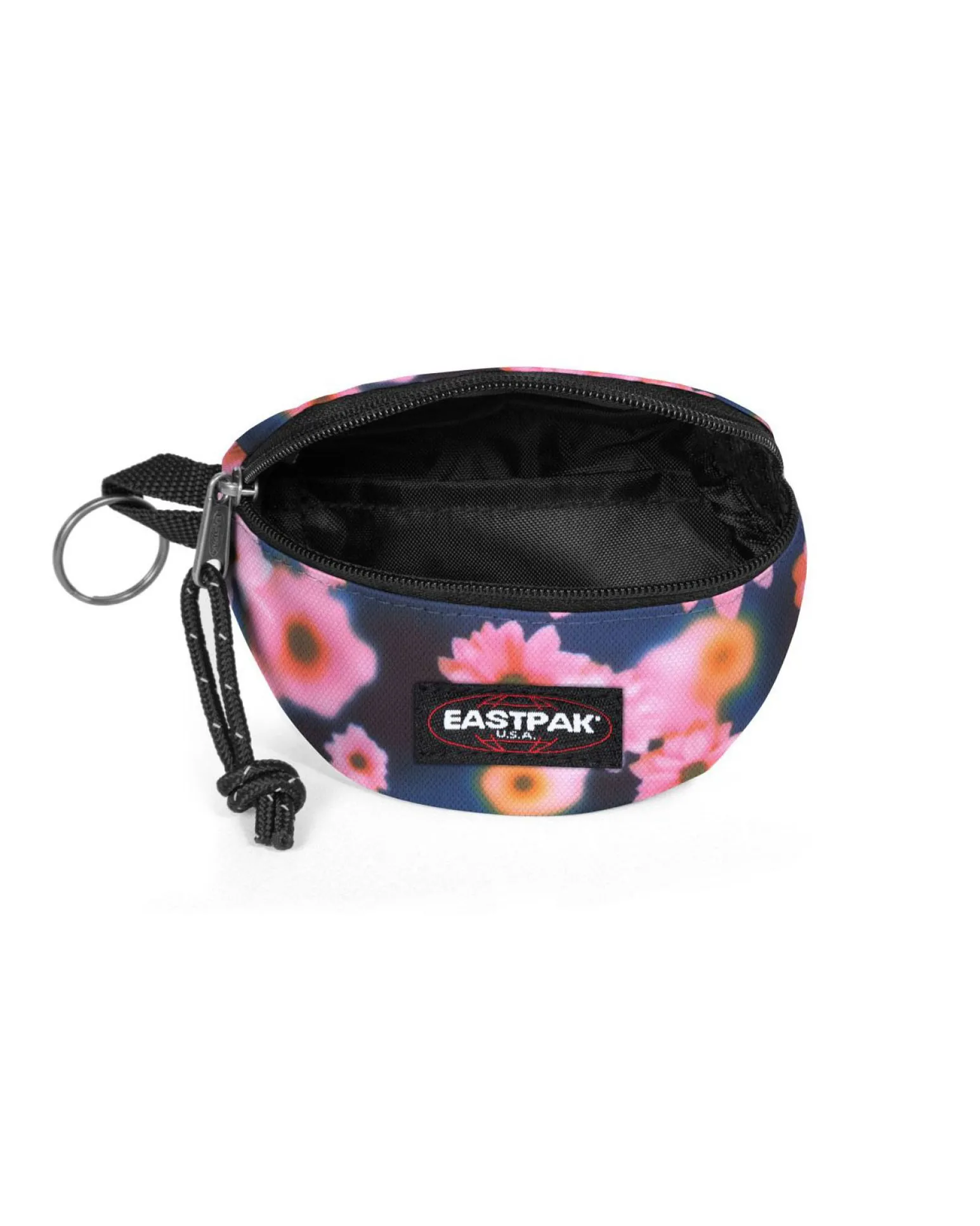 EASTPAK - Portachiavi mini marsupio SPRINGER blu stampa fiori