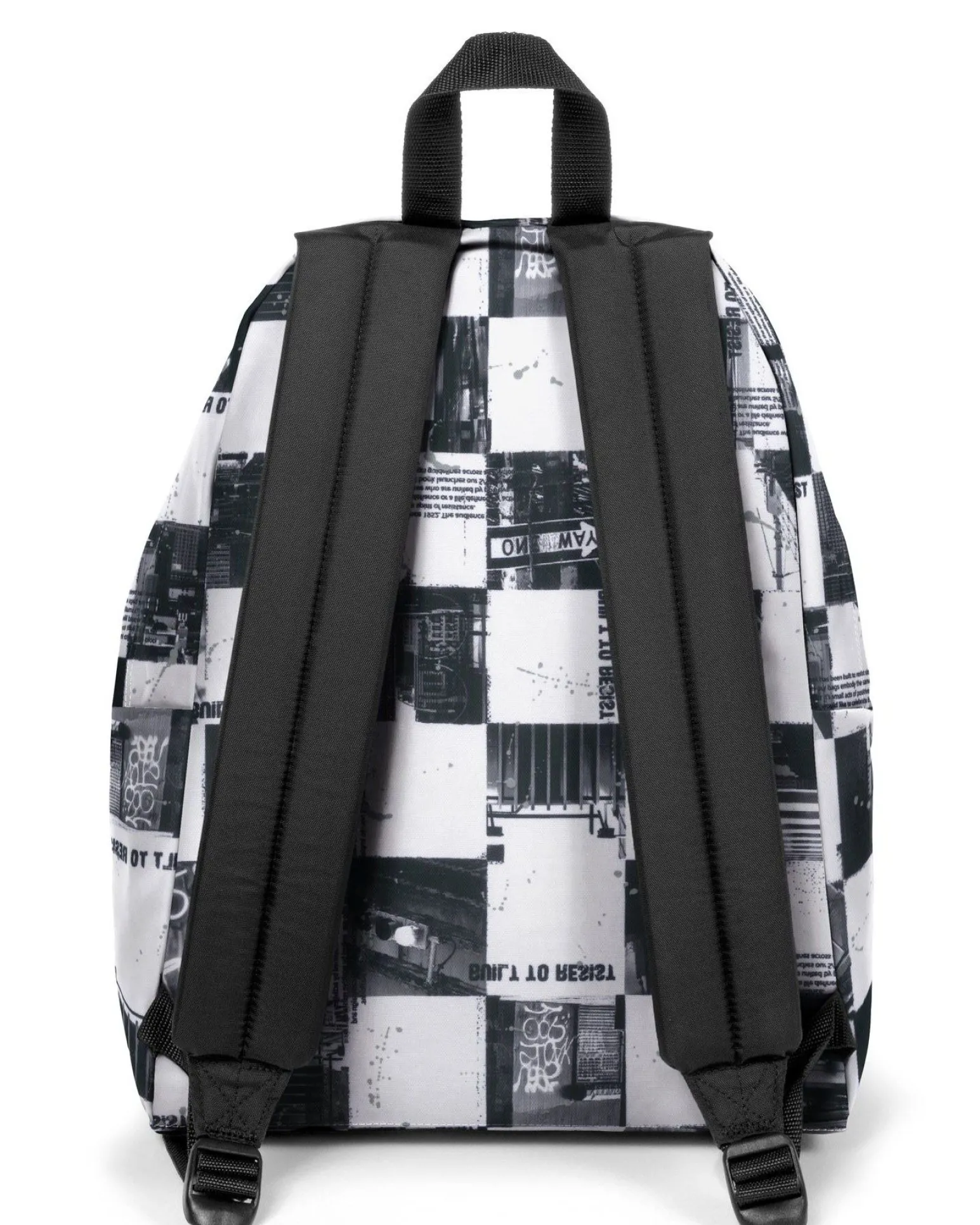 EASTPAK - Zaino PADDED PAK'R a quadri grigio e bianco con tasca frontale