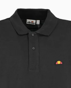 ELLESSE - POLO UOMO MANUCA LUNGA IN PIQUET NERA PATCH LOGO - EHM211W25-050