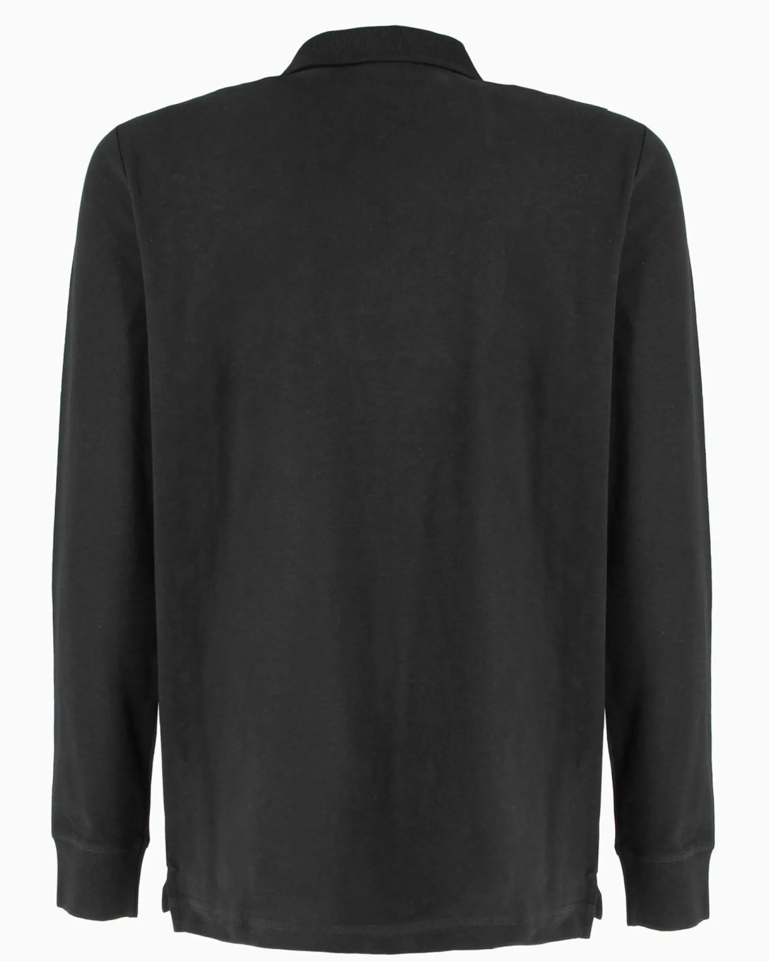 ELLESSE - POLO UOMO MANUCA LUNGA IN PIQUET NERA PATCH LOGO - EHM211W25-050