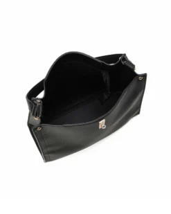 ENRICO COVERI - Borsa a spalla nera con pochette interna estraibile, tracolla removibile