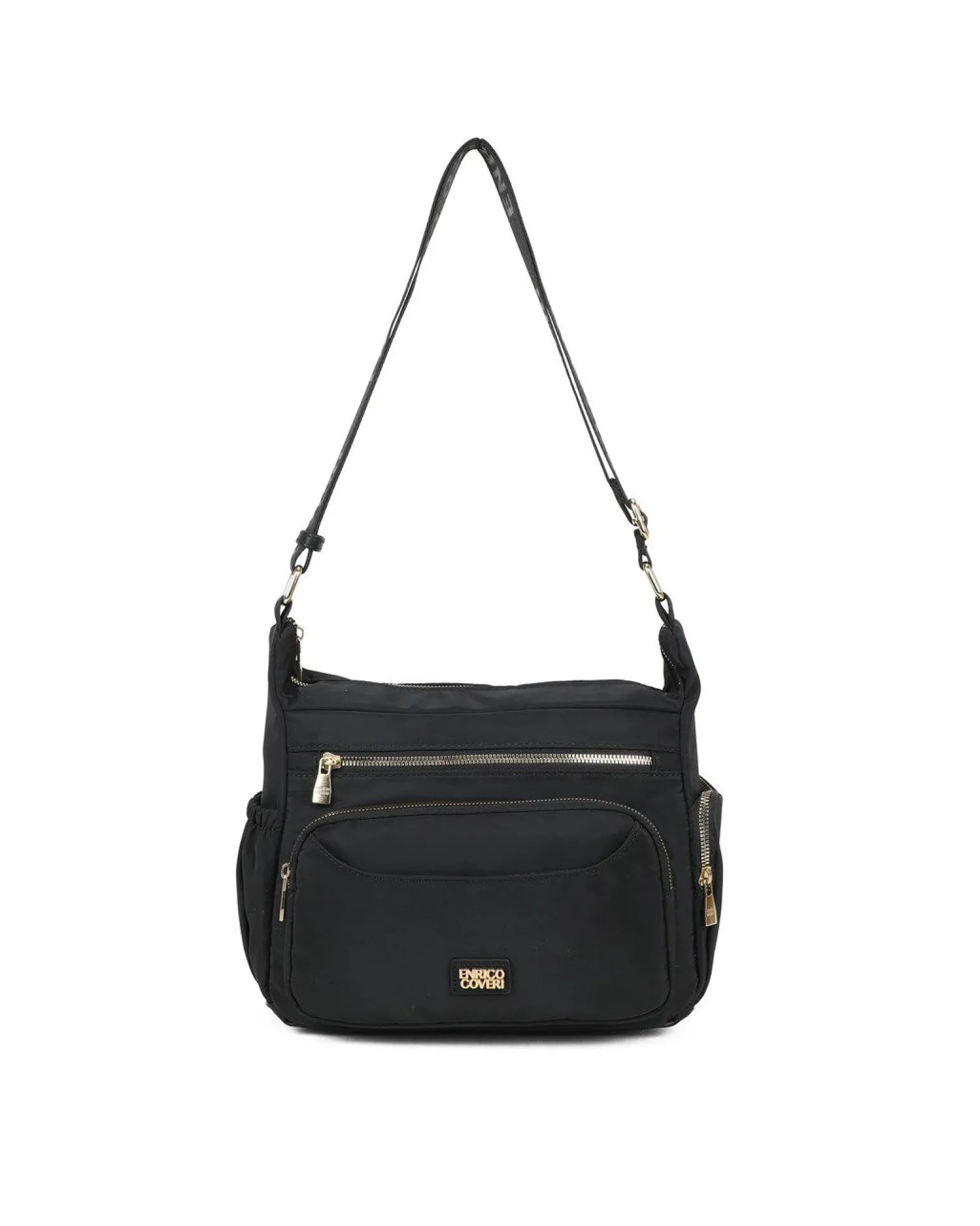 ENRICO COVERI - Borsa nera con tasche frontali e laterali