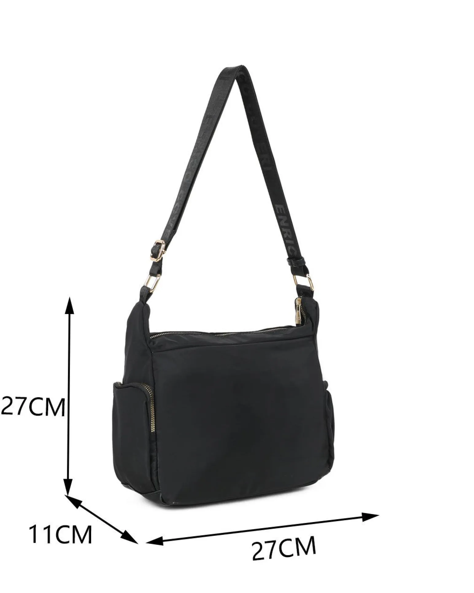 ENRICO COVERI - Borsa nera con tasche frontali e laterali