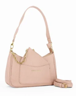ENRICO COVERI - Borsa nude a spalla con pouch rimovibile
