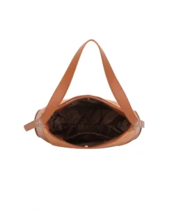 ENRICO COVERI - Borsa sacca cuoio scamosciata con tasca frontale