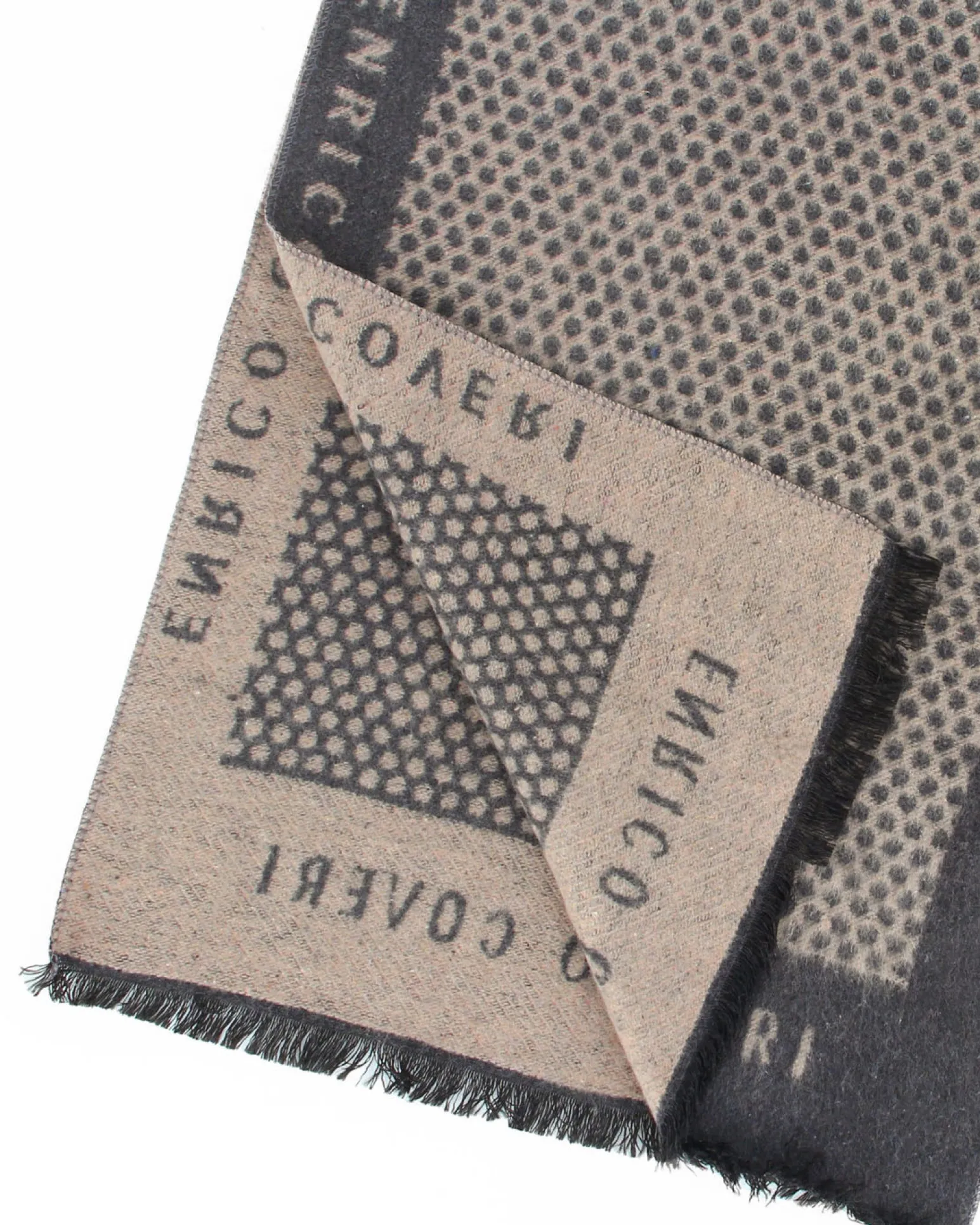 ENRICO COVERI - Sciarpa beige con scatola regalo
