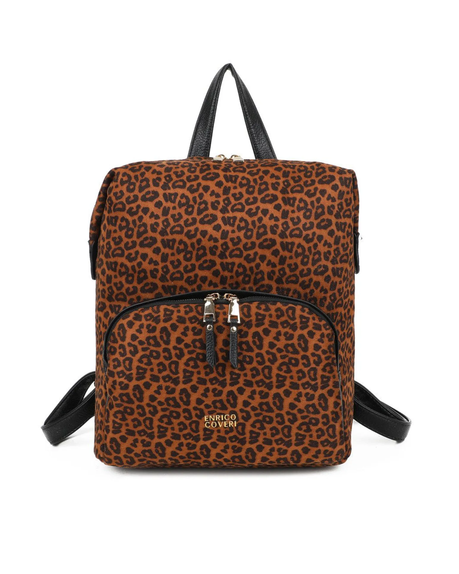ENRICO COVERI - Zaino leopardato con tascone frontale