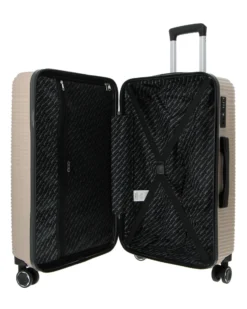 FIAT 500 - TROLLEY CHAMPAGNE IN ABS 4 RUOTE CON COMBINAZIONE TSA