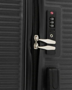 FIAT 500 - TROLLEY NERO IN ABS 4 RUOTE CON COMBINAZIONE TSA
