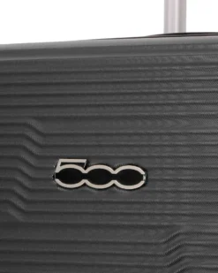 FIAT 500 - TROLLEY NERO IN ABS 4 RUOTE CON COMBINAZIONE TSA
