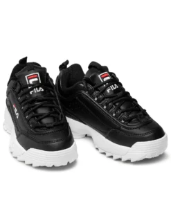FILA - Sneaker da ragazza nera e bianca con suola alta, numerata 36/39 - DISTRUPTOR TEENS