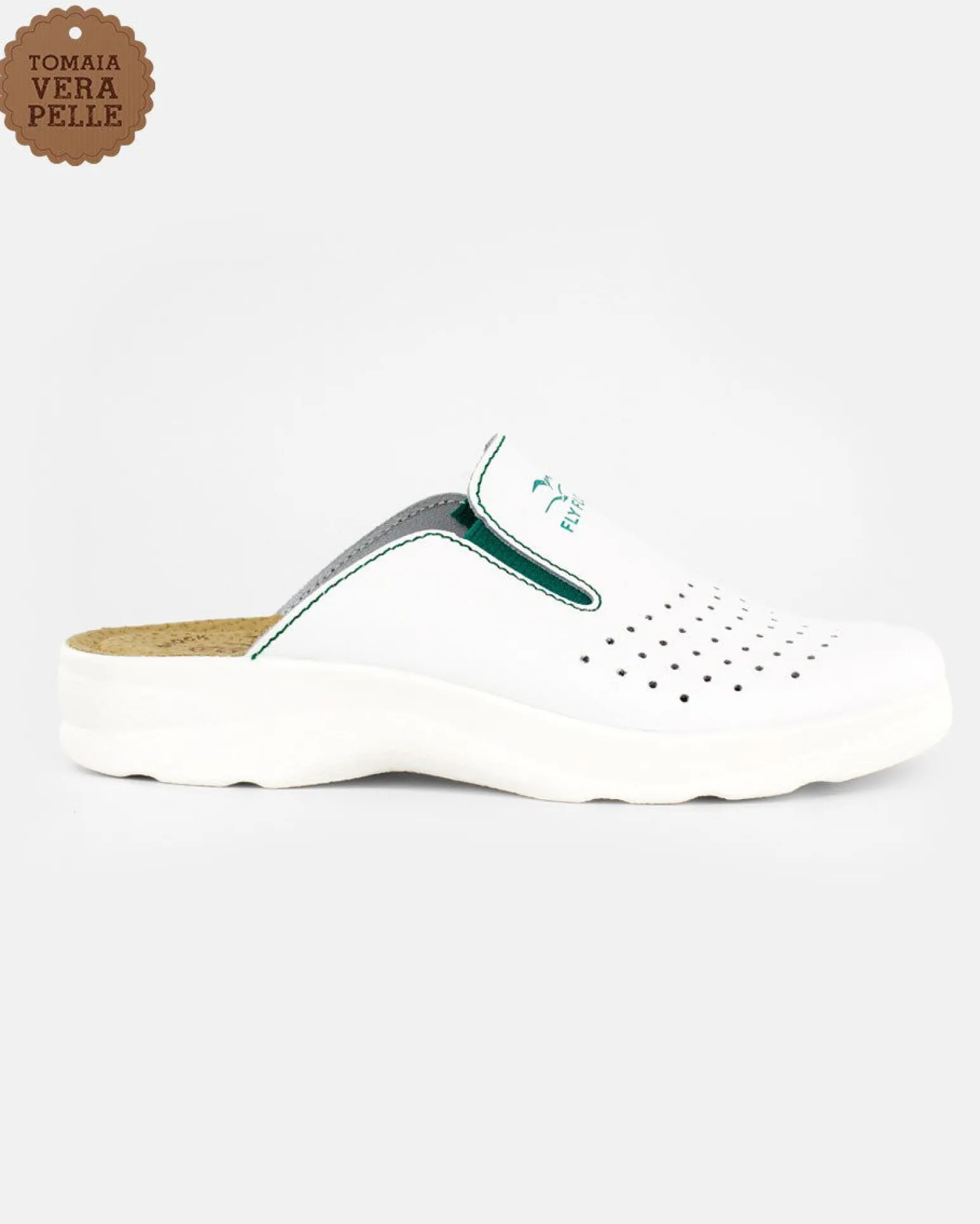 FLY FLOT- Ciabatta sanitaria in VERA PELLE, MADE IN ITALY