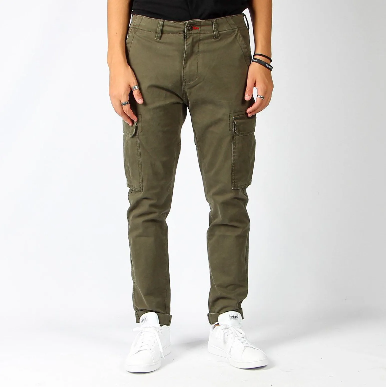 FRANKIE MALONE - PANTALONE COTONE TASCONATO VERDE