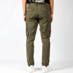 FRANKIE MALONE - PANTALONE COTONE TASCONATO VERDE