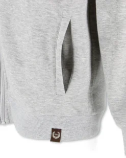 GIANMARCO VENTURI - Felpa con cappuccio grigio da uomo full zip