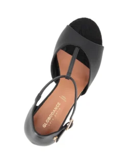 GLOBODANCE - Scarpa da ballo nera con sottopiede in VERA PELLE memory foam, tacco 7,5CM