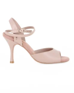 GLOBODANCE - Scarpa da ballo nude con sottopiede in VERA PELLE memory foam, tacco 9CM
