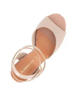 GLOBODANCE - Scarpa da ballo nude con sottopiede in VERA PELLE memory foam, tacco 9CM