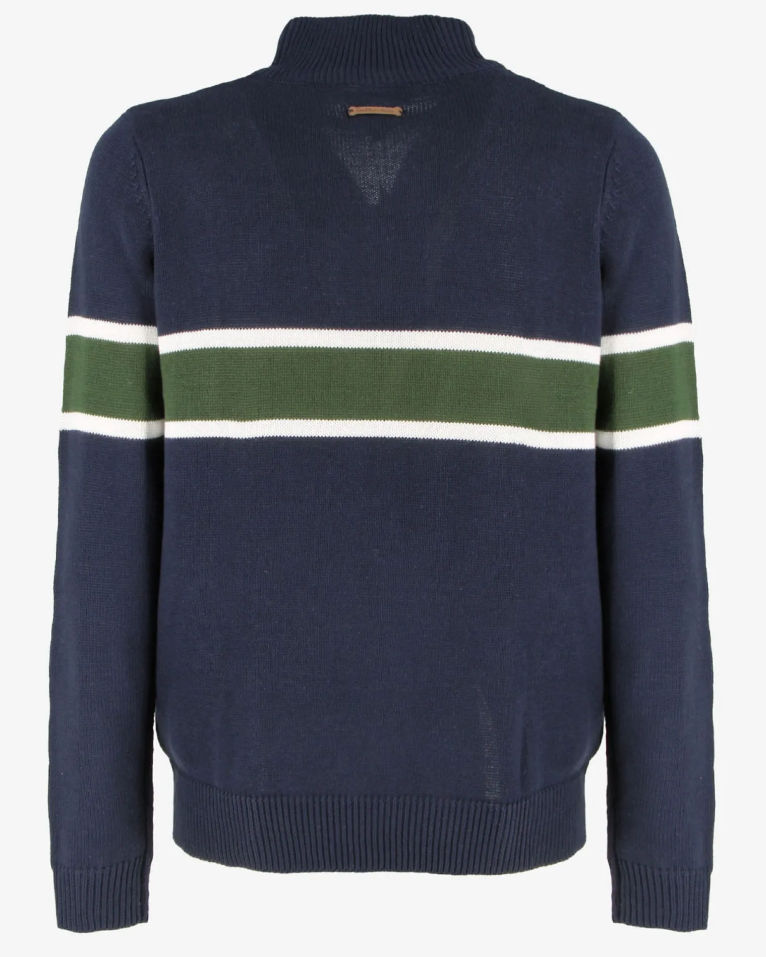 GMV - MAGLIONE MEZZA ZIP BLU NOTTE E VERDE MILITARE DA UOMO