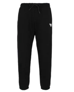 GOLA - Pantalone felpa nero da uomo arricciati
