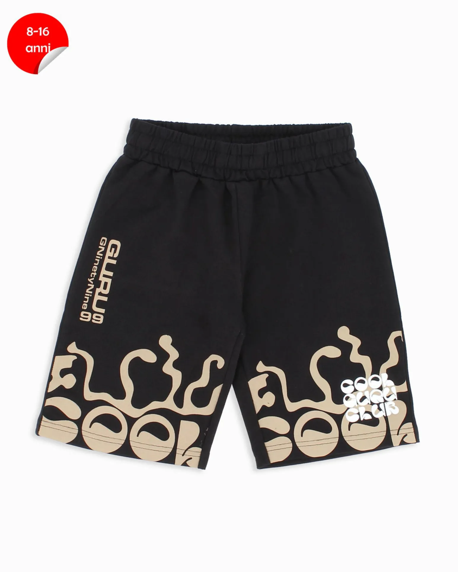 GURU - Bermuda ragazzi 8-16 anni nero e beige in cotone