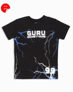 GURU - Tshirt manica corta nera bambino 8-16 anni in cotone