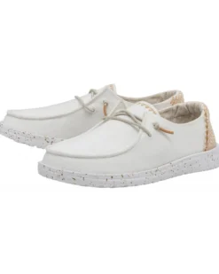 HEY DUDE- SCARPA WENDY CHAMBRAY WOVEN, BIANCA - 40059-1KJ