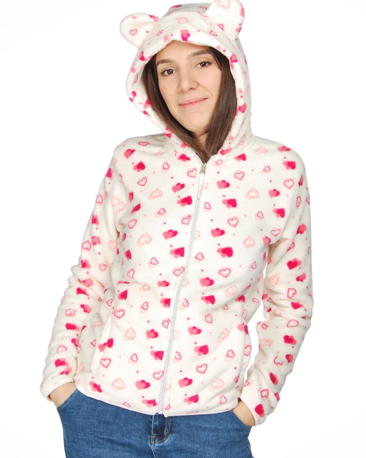 JACKET C/CAPP.EMMA IVORY AOP HEARTS