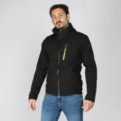 JACKET C/CAPP.SOFTSHELL UOMO BLK-YEL